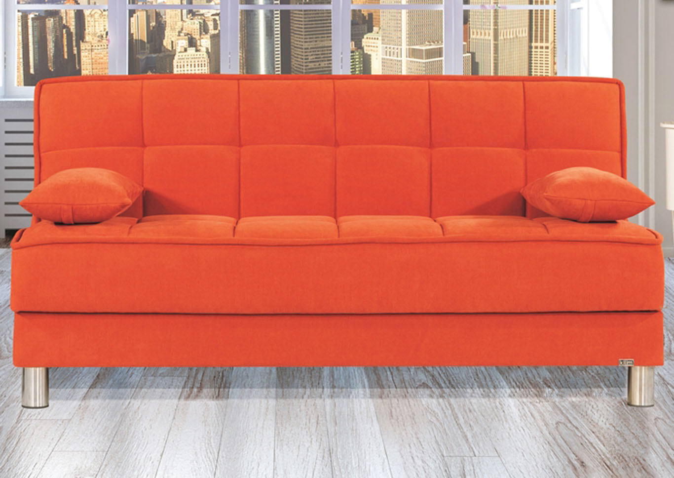 Smart Fit Orange Chenille Sofabed,Ottomanson (Previously Casamode)